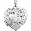 Sterling Silver Double Heart Locket - Siddiqui Jewelers