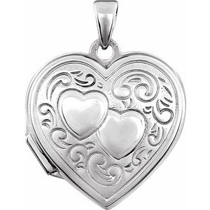 Sterling Silver Double Heart Locket - Siddiqui Jewelers