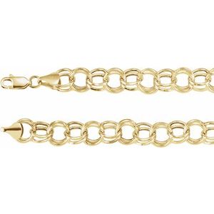 14K Yellow 5.7 mm Hollow Double Cable 8" Chain Siddiqui Jewelers