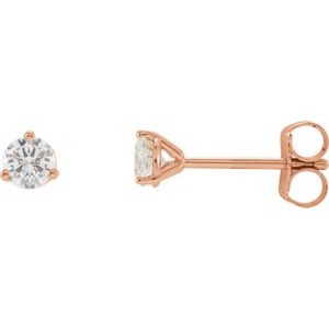 14K Rose 1/3 CTW Diamond Stud Earrings  -Siddiqui Jewelers