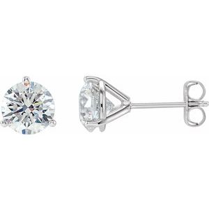 14K White 1 1/2 CTW Diamond Stud Earrings-Siddiqui Jewelers