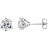 14K White 2 CTW Natural Diamond Stud Earrings Siddiqui Jewelers