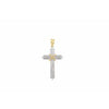 Sterling Silver & 14K Yellow 36.75x24.5 mm Cross Pendant - Siddiqui Jewelers