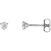 18K White 1/5 CTW Natural Diamond Stud Earrings Siddiqui Jewelers