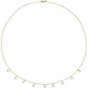 14K Yellow Freshwater Cultured Pearl 18" Necklace-Siddiqui Jewelers