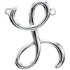 Sterling Silver Script Initial L Necklace Center-Siddiqui Jewelers