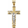 14K Yellow/White 32.25x18.75 mm Crucifix Pendant - Siddiqui Jewelers