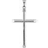 14K White 34.25x22 mm Unadorned Cross Pendant - Siddiqui Jewelers