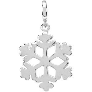 Sterling Silver Petite Snowflake Charm - Siddiqui Jewelers