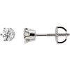 14K White 1/2 CT Diamond Earring - Siddiqui Jewelers