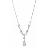 14K White 1/4 CTW Diamond "Y" 18" Necklace - Siddiqui Jewelers