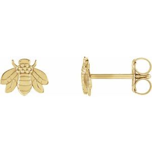 14K Yellow Bumblebee Earrings Siddiqui Jewelers