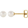 14K Yellow Freshwater Cultured Pearl Earrings-Siddiqui Jewelers