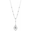 14K White 7/8 CTW Diamond Geometric 18" Necklace - Siddiqui Jewelers