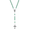 Sterling Silver Dyed Green Quartz Rosary - Siddiqui Jewelers