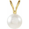 14K Yellow Akoya Cultured Pearl Pendant - Siddiqui Jewelers