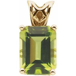 Peridot Scroll Setting® Pendant - Siddiqui Jewelers