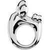 14K White 20.25x14 mm Mother and Child® Slide Pendant - Siddiqui Jewelers