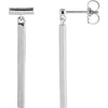 Sterling Silver Articulated Bar Earrings - Siddiqui Jewelers