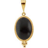 14K Yellow Onyx Rope Design Pendant Pendant - Siddiqui Jewelers