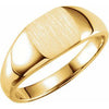 14K Yellow 7 mm Square Signet Ring - Siddiqui Jewelers