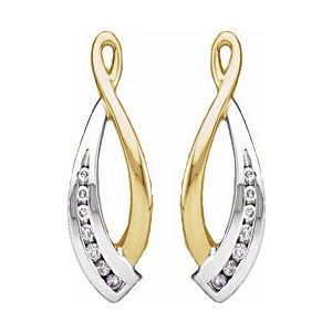 14K White 1/5 CTW Diamond Earring Jackets - Siddiqui Jewelers