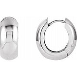 Sterling Silver 16.75 mm Hinged Earrings - Siddiqui Jewelers