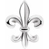 Sterling Silver Fleur-de-lis Pendant - Siddiqui Jewelers