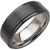 Tungsten & Ceramic Couture® 8 mm Ridged Band Size 9 - Siddiqui Jewelers