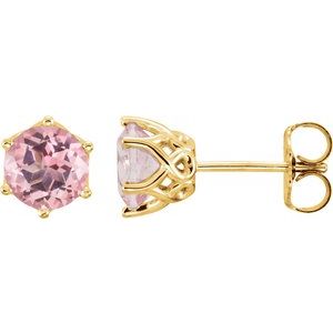 14K Yellow Natural Pink Morganite-Siddiqui Jewelers