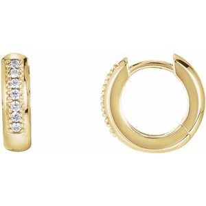 14K Yellow 1/6 CTW Diamond Hoop Earrings - Siddiqui Jewelers