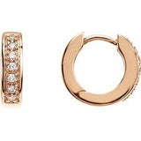 14K Rose 1/6 CTW Diamond Hoop Earrings - Siddiqui Jewelers