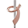 14K White/Rose 28.5 mm Ribbon of Courage Pendant - Siddiqui Jewelers