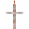 14K Rose 1 CTW Diamond Cross Pendant - Siddiqui Jewelers