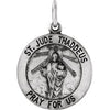 Sterling Silver 18 mm Round St. Jude Thaddeus Medal Only - Siddiqui Jewelers