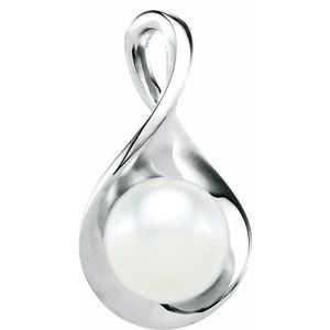 Sterling Silver Freshwater Cultured Pearl Freeform Pendant  -Siddiqui Jewelers