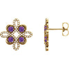 14K Yellow Amethyst & 1/4 CTW Diamond Earrings - Siddiqui Jewelers