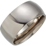 Titanium 10 mm Domed Polished Band Size 7 - Siddiqui Jewelers