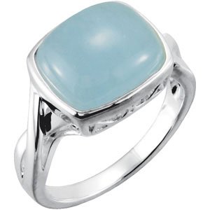 Sterling Silver Milky Aquamarine Ring - Siddiqui Jewelers