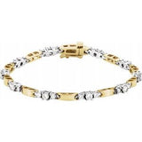 14K Yellow & White 1 3/4 CTW Diamond Line Bracelet - Siddiqui Jewelers