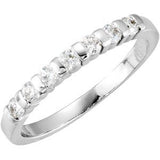 14K White 1/4 CTW  Diamond Anniversary Ring - Siddiqui Jewelers