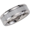 Tungsten & Carbon Fiber 8 mm Beveled-Edge Band Size 11 - Siddiqui Jewelers