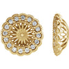 14K Yellow 1/4 CTW Diamond Earring Jackets with 6 mm ID - Siddiqui Jewelers