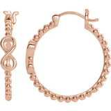 14K Rose Infinity-Inspired Hoop Earrings - Siddiqui Jewelers