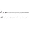 14K White 2 mm Diamond-Cut Cable 7" Chain - Siddiqui Jewelers