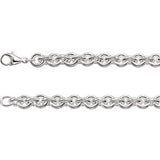 Sterling Silver 9 mm Solid Round Cable 8" Bracelet - Siddiqui Jewelers