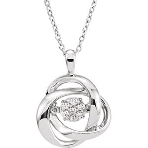 Sterling Silver 1/10 CTW Diamond Mystara® 18" Necklace - Siddiqui Jewelers