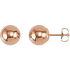 14K Rose 8 mm Ball Earrings Siddiqui Jewelers