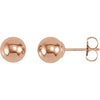 14K Rose 6 mm Ball Earrings Siddiqui Jewelers