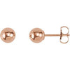 14K Rose 5 mm Ball Earrings Siddiqui Jewelers